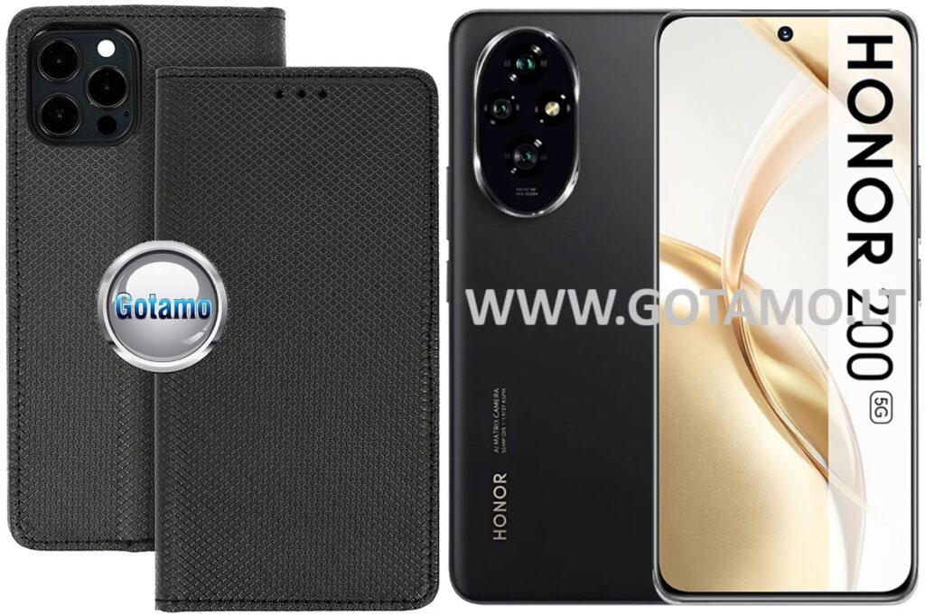 Re-Grid magnetinis dėklas Honor 200 telefonui juodos spalvos