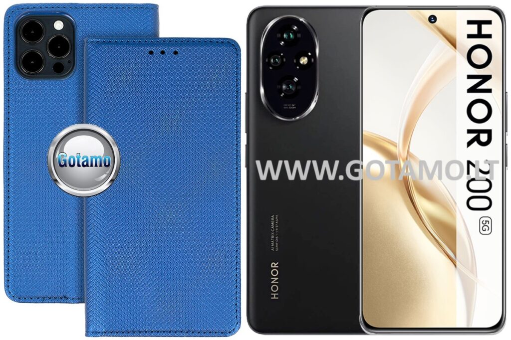 Re-Grid magnetinis dėklas Honor 200 telefonui mėlynos spalvos