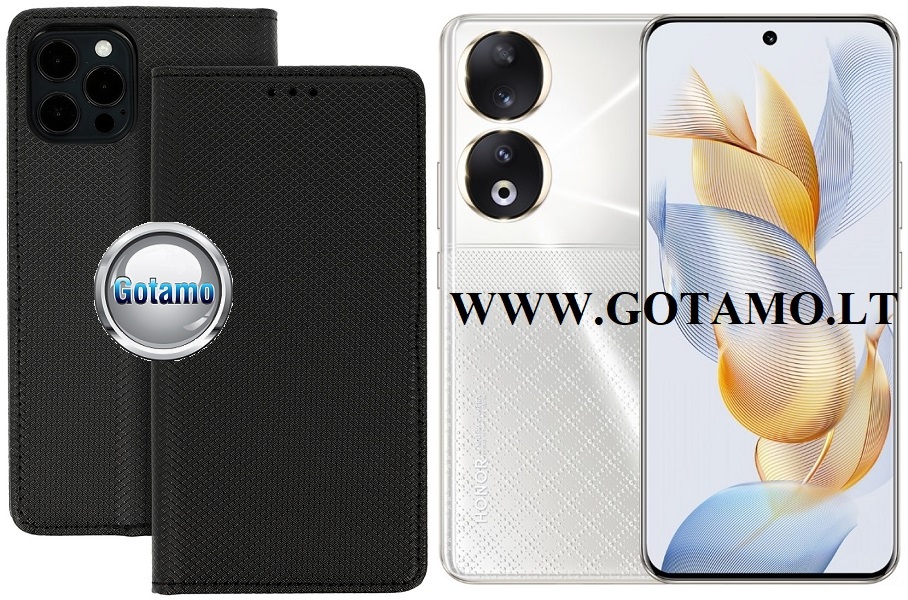 Re-Grid magnetinis dėklas Honor 90 telefonui juodos spalvos