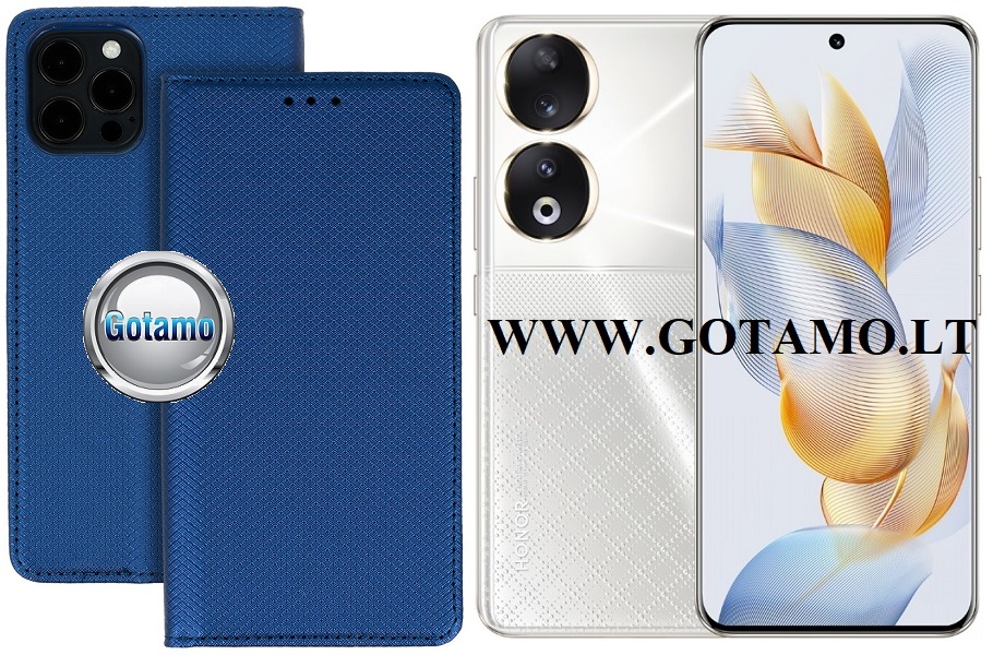 Re-Grid magnetinis dėklas Honor 90 telefonui mėlynos spalvos