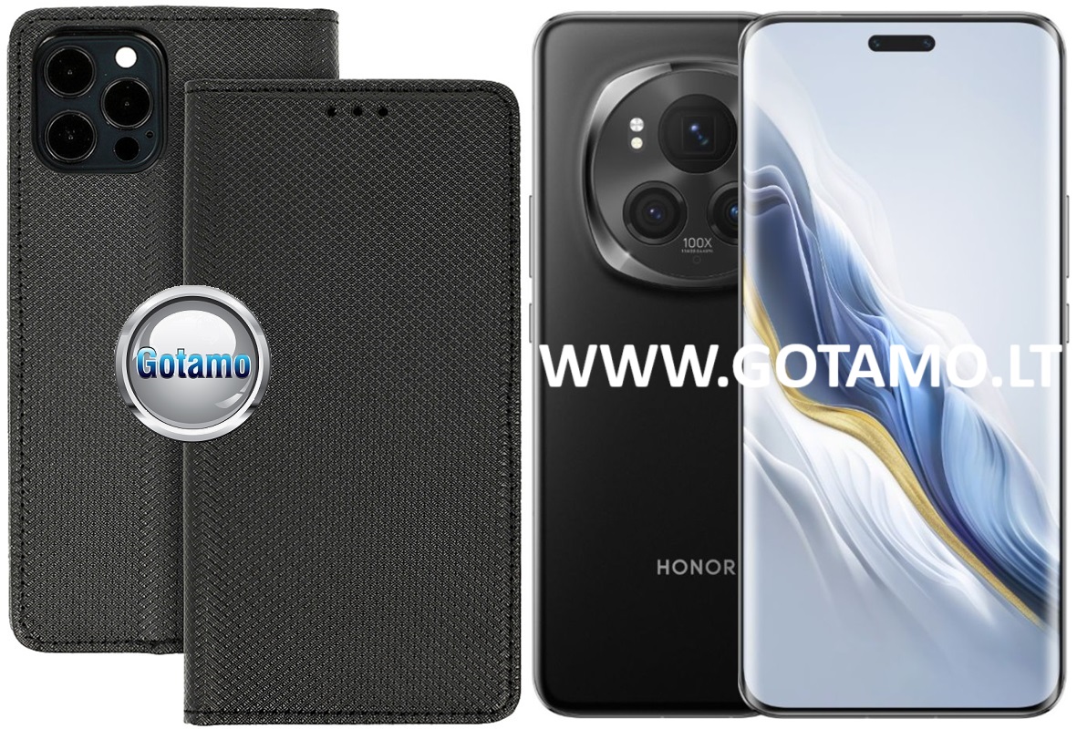 Re-Grid magnetinis dėklas Honor Magic 6 Pro telefonui juodos spalvos 1 Re-Grid magnetinis dėklas Honor Magic 6 Pro telefonui juodos spalvos