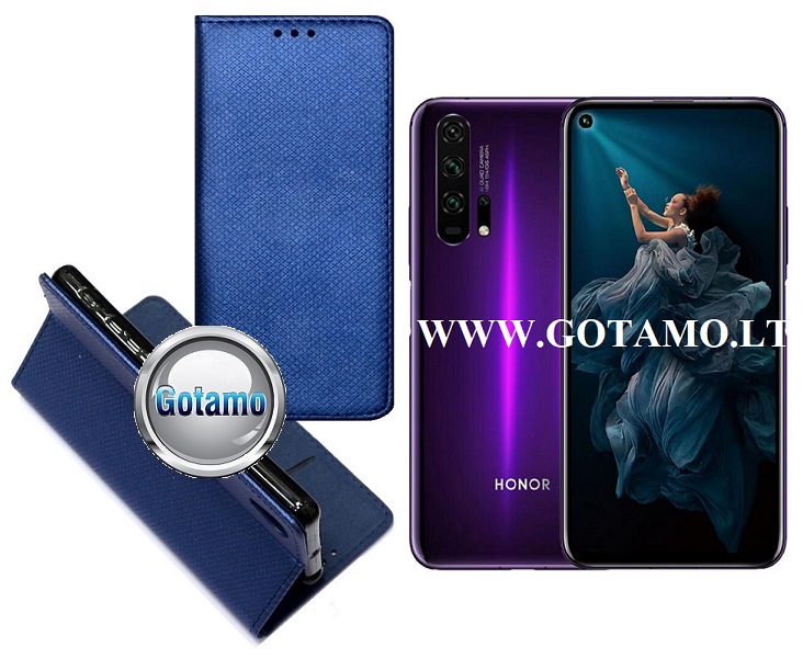 Re-Grid magnetinis dėklas Huawei Honor 20 Pro mobiliesiems telefonams mėlynos spalvos
