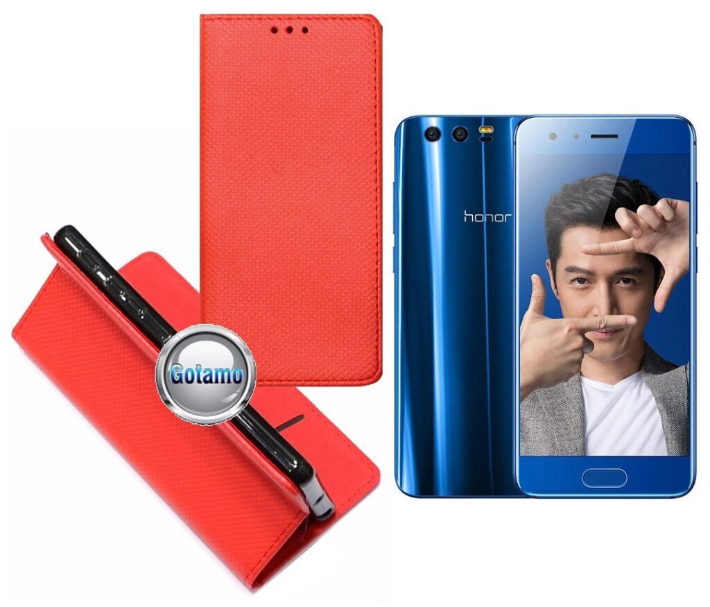 Re-Grid magnetinis dėklas Huawei Honor 9 mobiliesiems telefonams raudonos spalvos