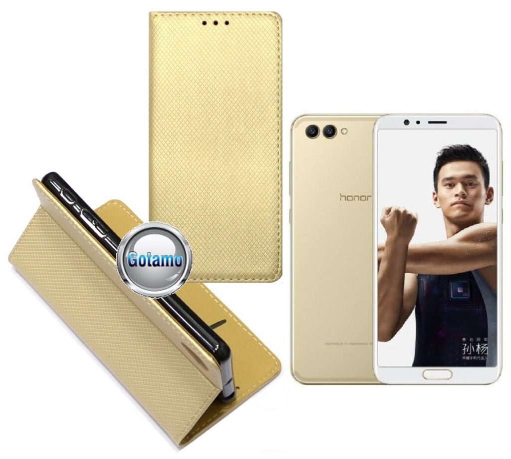 Re-Grid magnetinis dėklas Huawei Honor V10 telefonams aukso spalvos