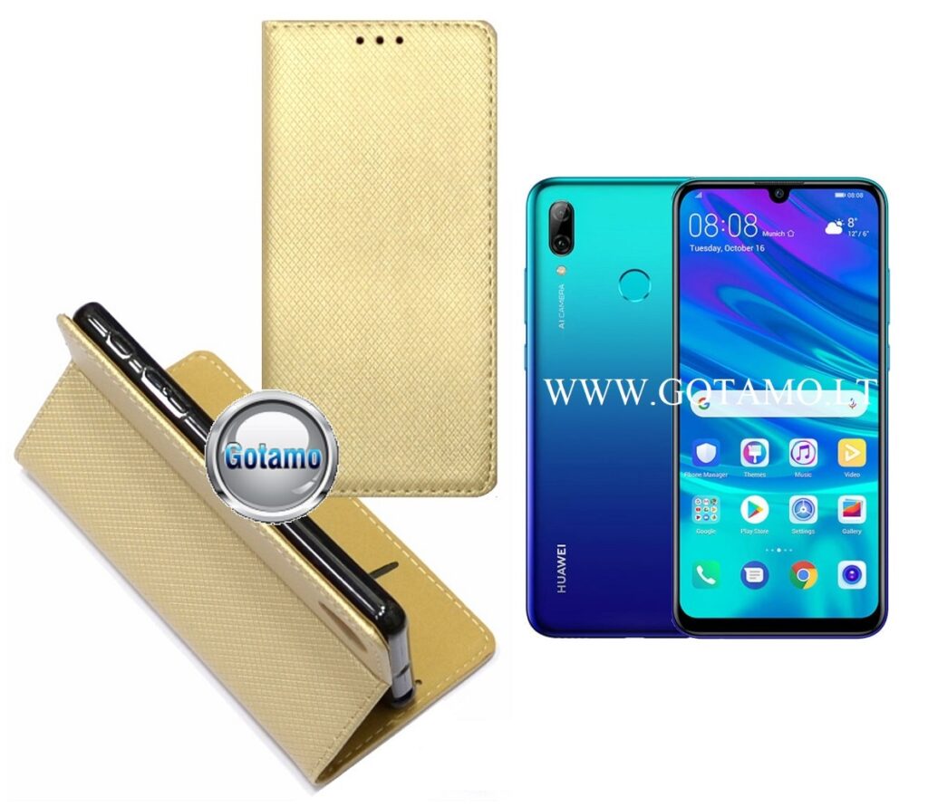 Re-Grid magnetinis dėklas Huawei P Smart (2019) telefonams aukso spalvos
