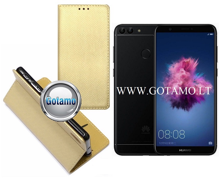 Re-Grid magnetinis dėklas Huawei P Smart telefonams aukso spalvos