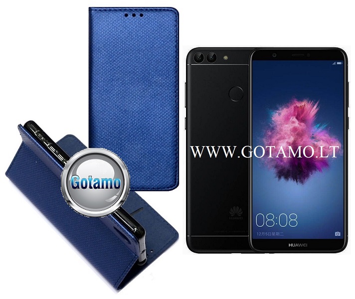 Re-Grid magnetinis dėklas Huawei P Smart telefonams mėlynos spalvos