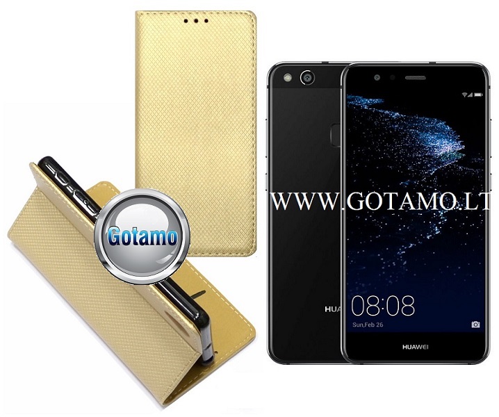 Re-Grid magnetinis dėklas Huawei P10 Lite telefonams aukso spalvos