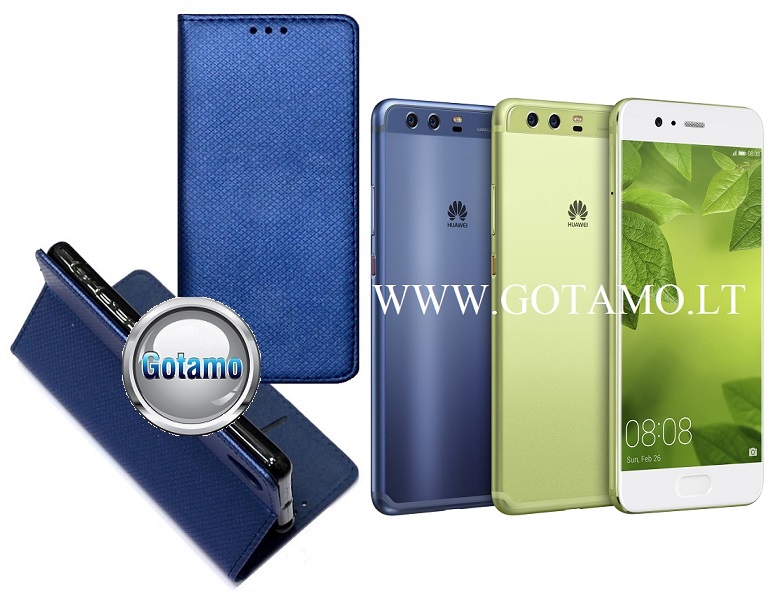 Re-Grid magnetinis dėklas Huawei P10 mobiliesiems telefonams mėlynos spalvos