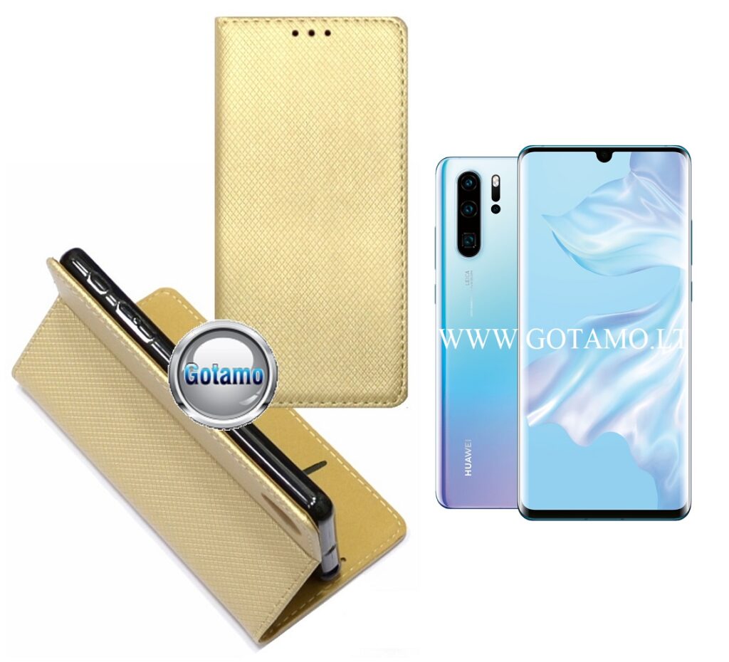 Re-Grid magnetinis dėklas Huawei P30 Pro telefonams aukso spalvos