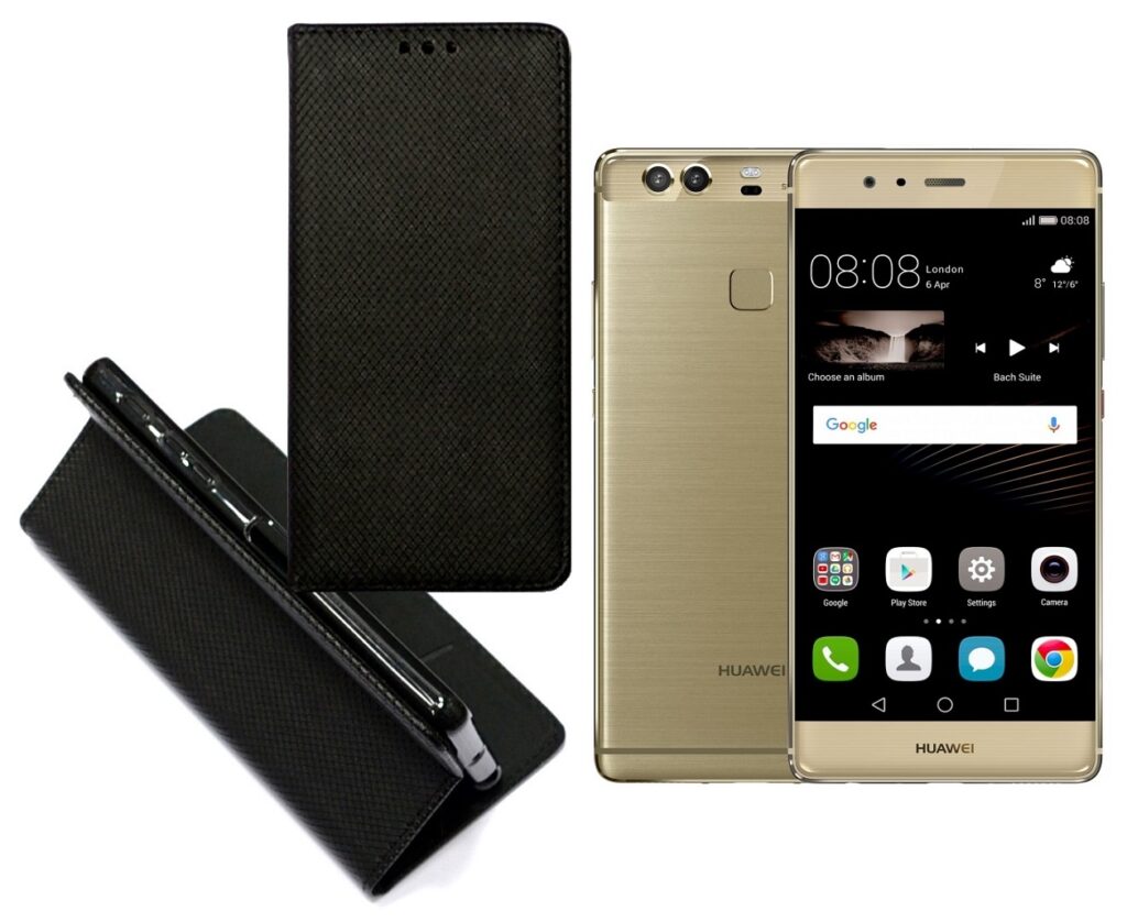 Re-Grid magnetinis dėklas Huawei P9 Plus mobiliesiems telefonams juodos spalvos