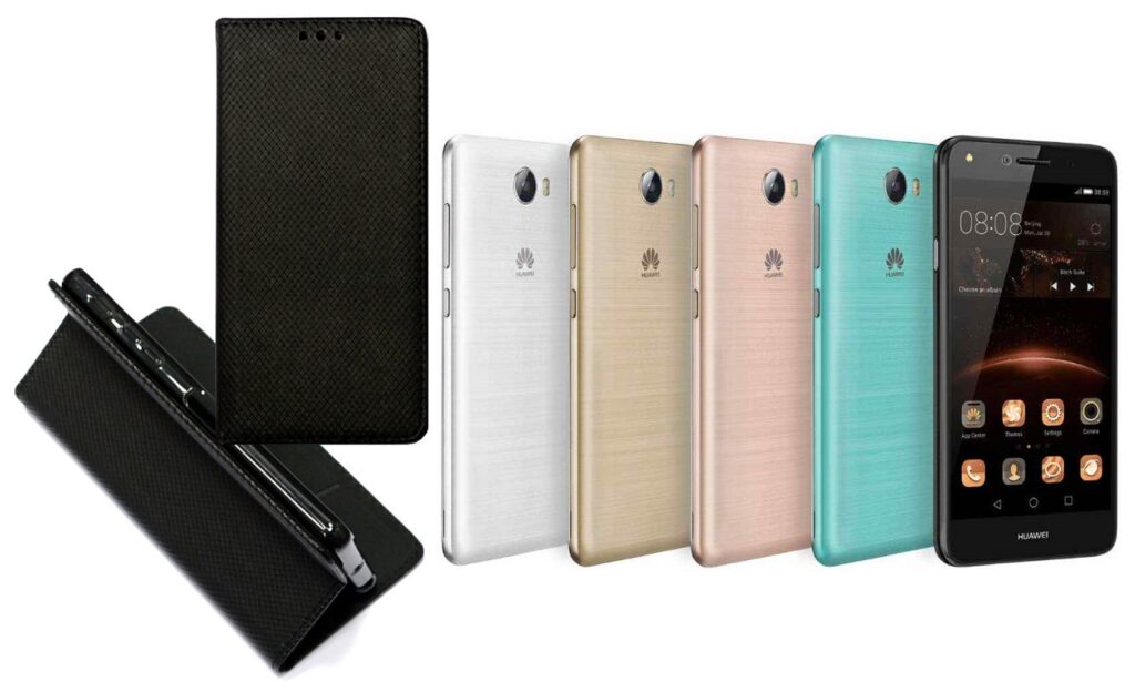 Re-Grid magnetinis dėklas Huawei Y5II mobiliesiems telefonams juodos spalvos