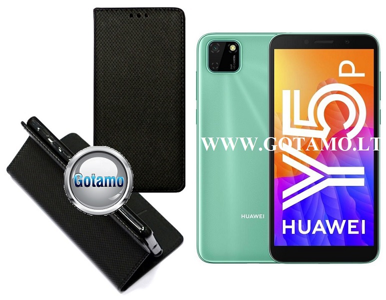 Re-Grid magnetinis dėklas Huawei Y5p telefonams juodos spalvos
