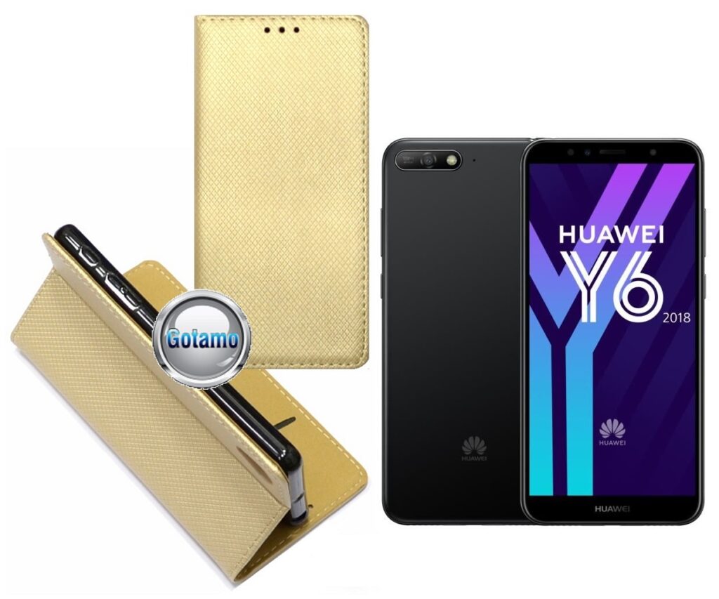 Re-Grid magnetinis dėklas Huawei Y6 (2018) Huawei Honor 7A telefonams aukso spalvos