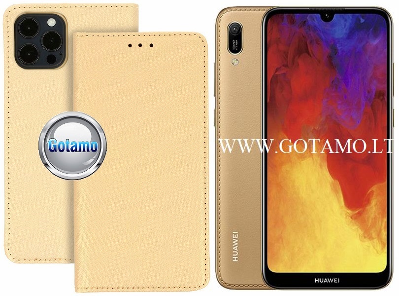 Re-Grid magnetinis dėklas Huawei Y6 (2019), Huawei Honor 8A mobiliesiems telefonams aukso spalvos