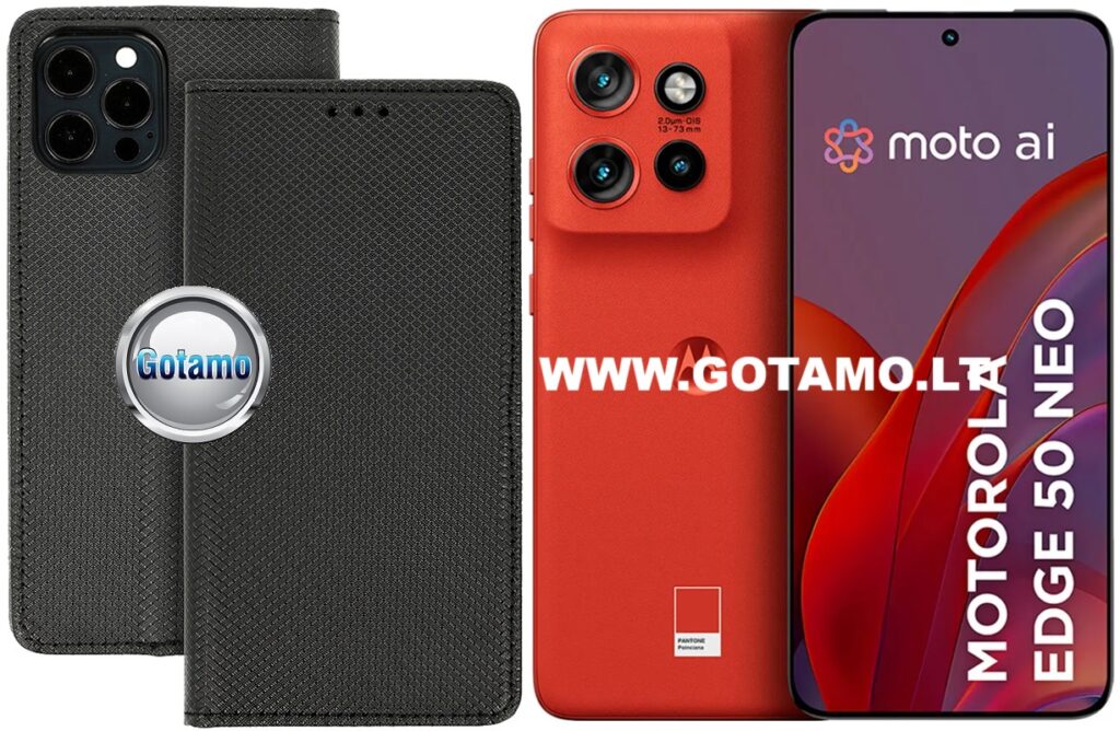 Re-Grid magnetinis dėklas Motorola Edge 50 Neo juoda