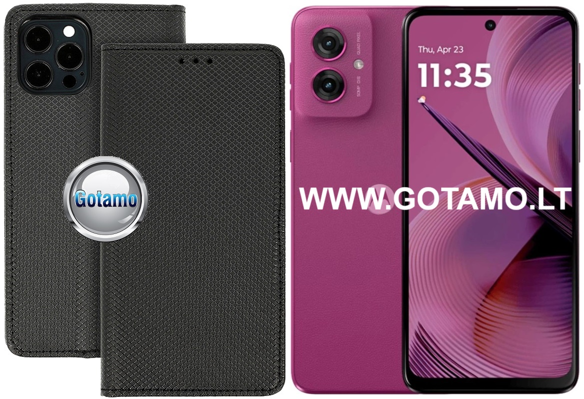 Re-Grid magnetinis dėklas Motorola Moto G54, Motorola Moto G55, Motorola Moto G64 telefonams juodos spalvos 1 Re-Grid magnetinis dėklas Motorola Moto G54