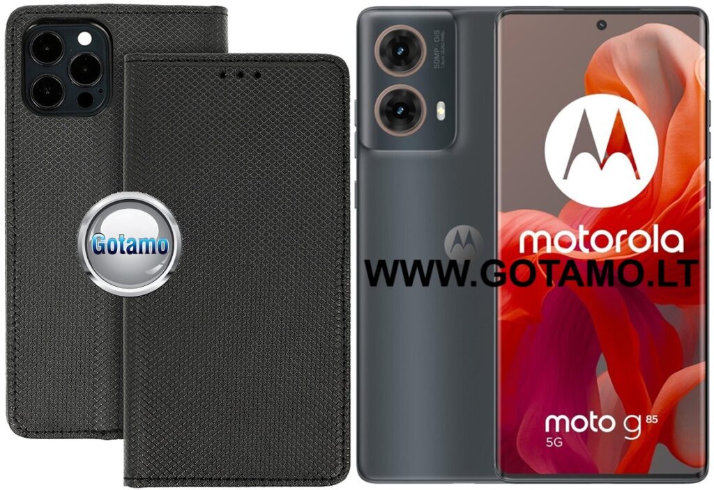 Re-Grid magnetinis dėklas Motorola Moto G85 juoda