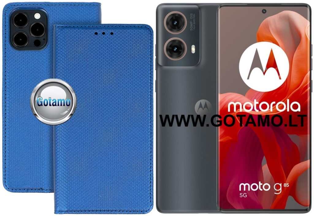 Re-Grid magnetinis dėklas Motorola Moto G85 mėlyna