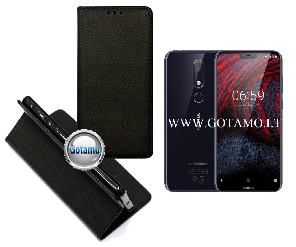 Re-Grid magnetinis dėklas Nokia 6.1 Plus juoda