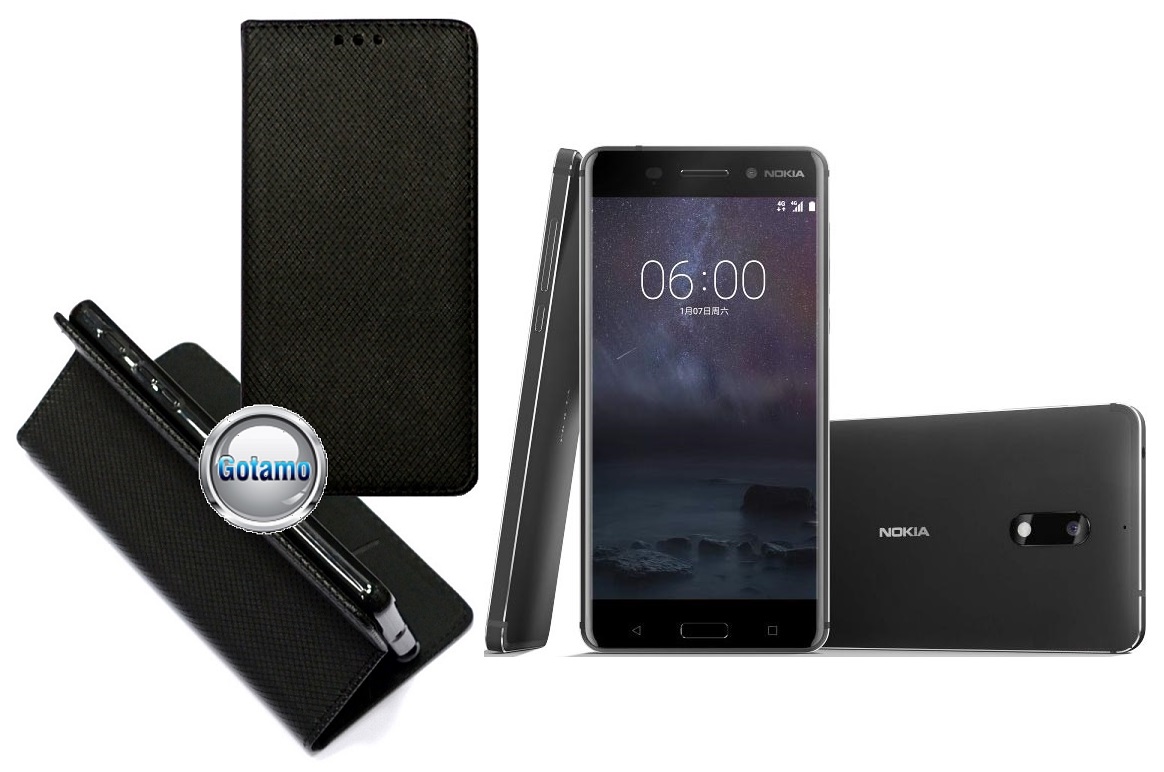 Re-Grid magnetinis dėklas Nokia 6 mobiliesiems telefonams juodos spalvos 1 Re-Grid magnetinis dėklas Nokia 6 juoda