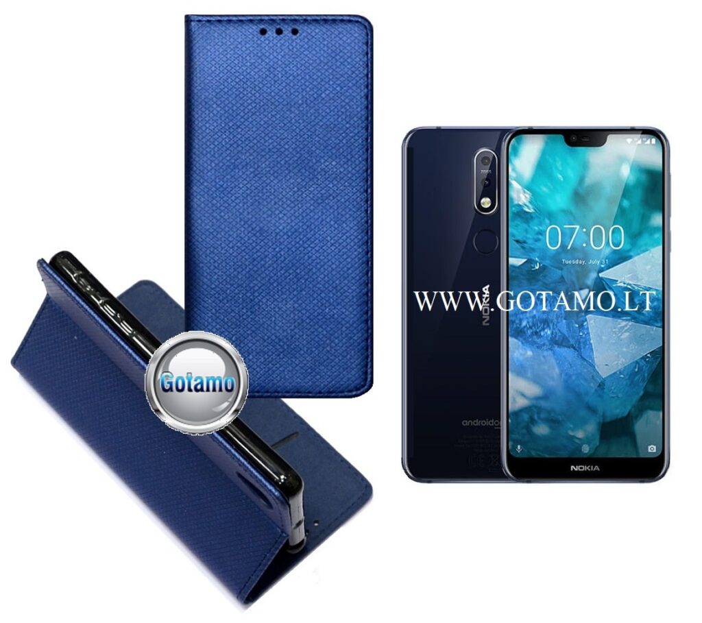 Re-Grid magnetinis dėklas Nokia 7.1 mėlyna