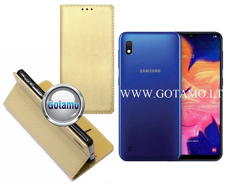Re-Grid magnetinis dėklas Samsung Galaxy M10 aukso spalvos