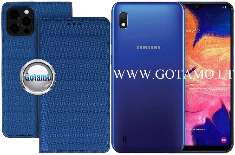 Re-Grid magnetinis dėklas Samsung Galaxy M10 mėlynos spalvos