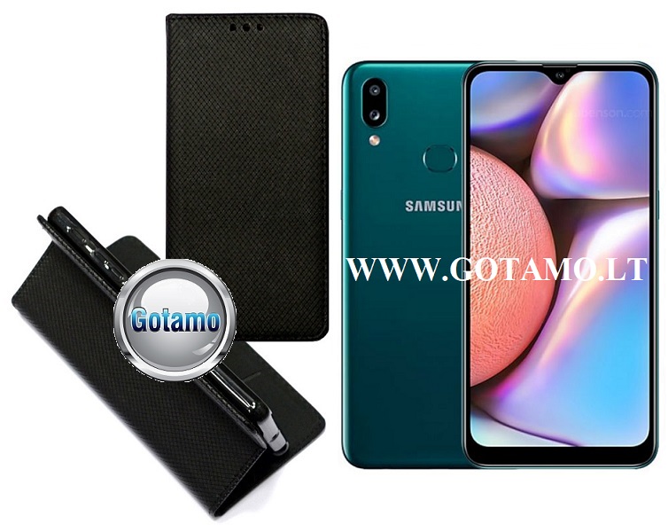 Re-Grid magnetinis dėklas Samsung Galaxy A10s juodos spalvos