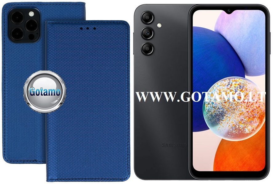 Re-Grid magnetinis dėklas Samsung Galaxy A14 5G mėlynos spalvos