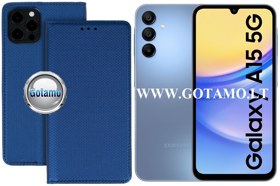 Re-Grid magnetinis dėklas Samsung Galaxy A15 5G mėlynos spalvos