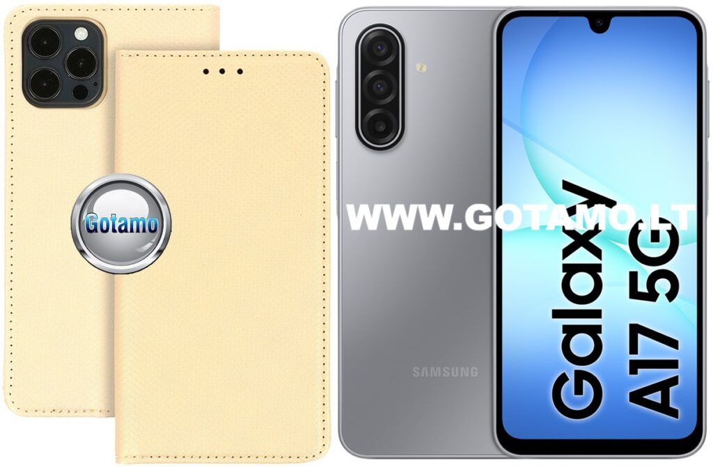 Re-Grid magnetinis dėklas Samsung Galaxy A17 aukso spalvos
