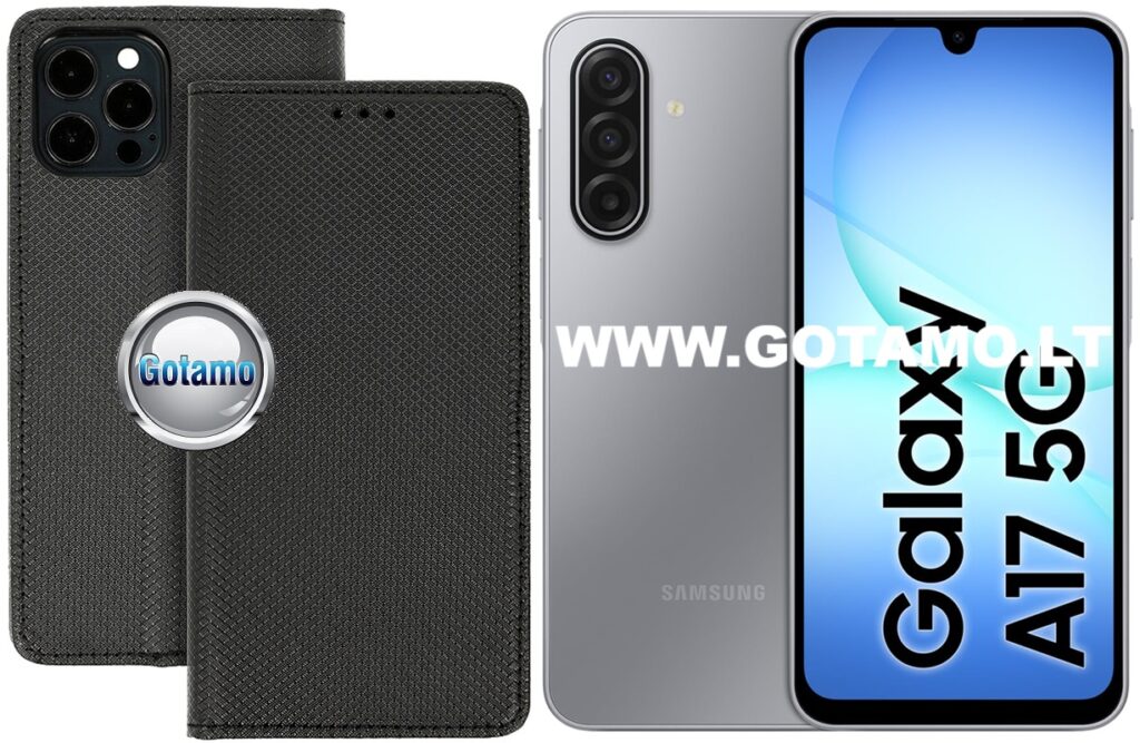 Re-Grid magnetinis dėklas Samsung Galaxy A17 juodos spalvos