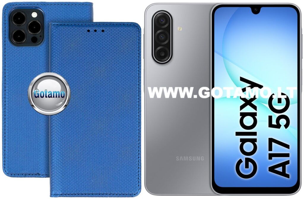 Re-Grid magnetinis dėklas Samsung Galaxy A17 mėlynos spalvos