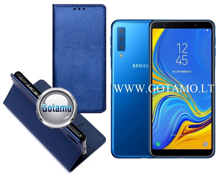 Re-Grid magnetinis dėklas Samsung Galaxy A20e mėlynos spalvos