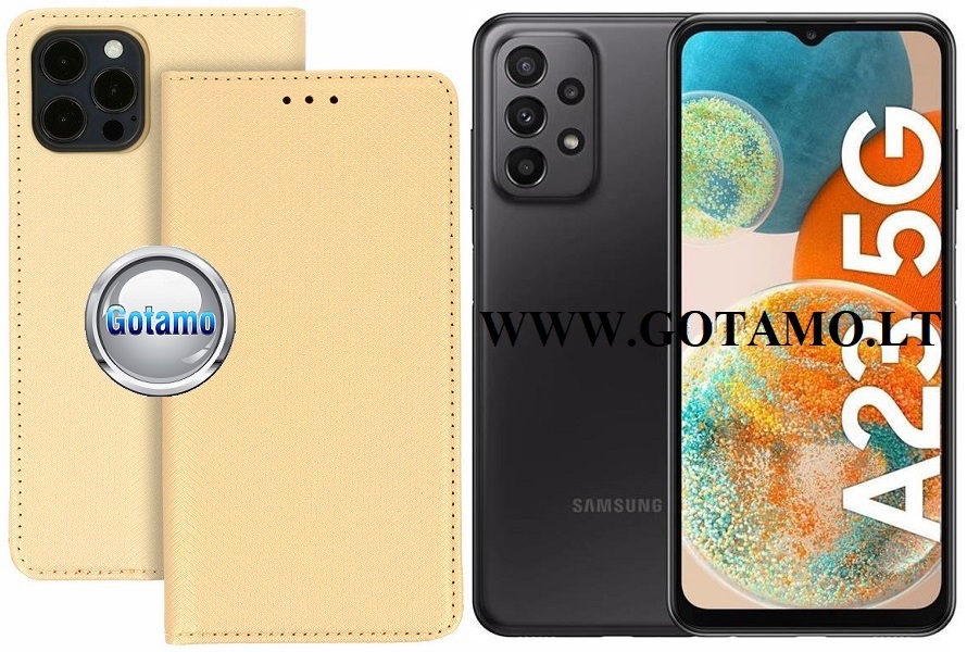 Re-Grid magnetinis dėklas Samsung Galaxy A23 5G aukso spalvos