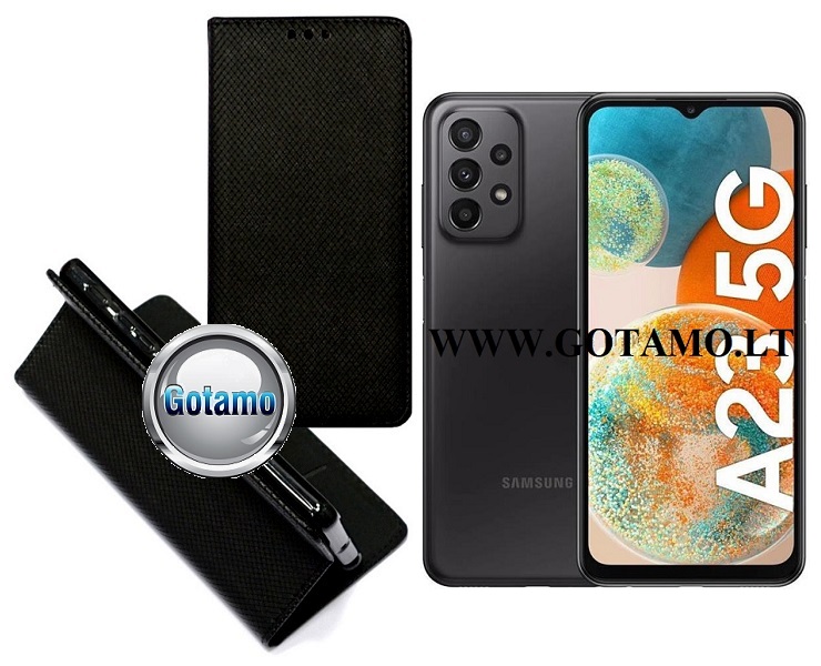 Re-Grid magnetinis dėklas Samsung Galaxy A23 5G juodos spalvos