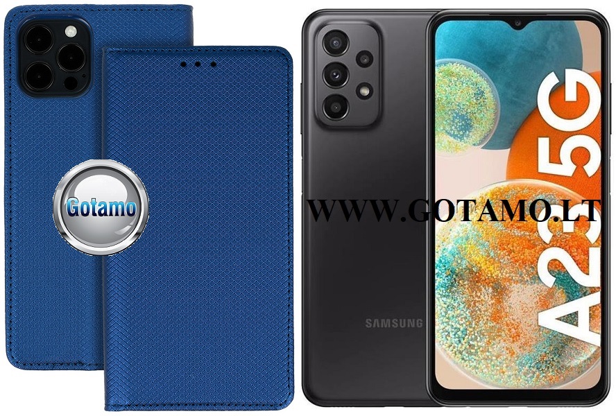 Re-Grid magnetinis dėklas Samsung Galaxy A23 5G mėlynos spalvos