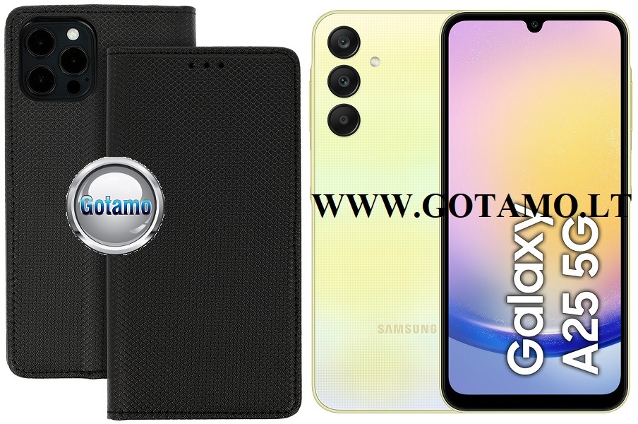 Re-Grid magnetinis dėklas Samsung Galaxy A25 juodos spalvos