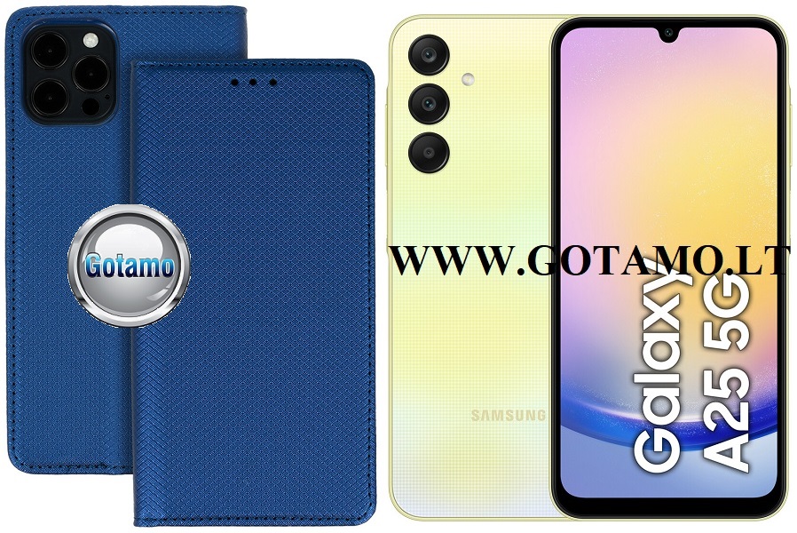 Re-Grid magnetinis dėklas Samsung Galaxy A25 mėlynos spalvos