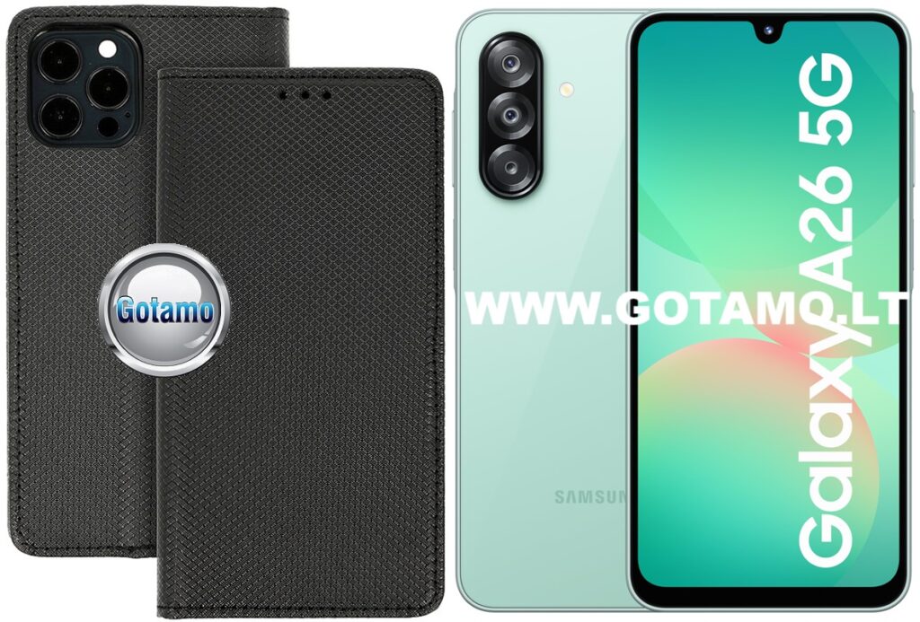 Re-Grid magnetinis dėklas Samsung Galaxy A26 juodos spalvos