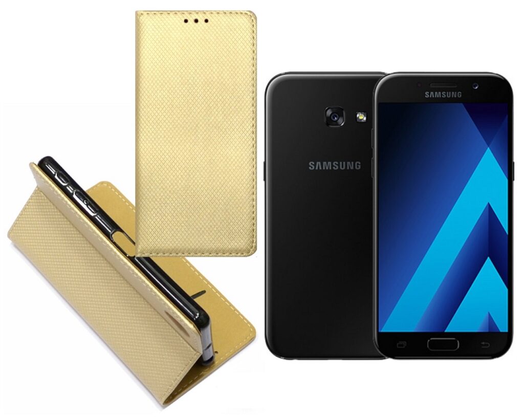 Re-Grid magnetinis dėklas Samsung Galaxy A3 (2017) aukso spalvos
