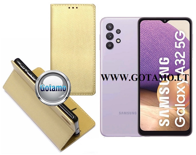 Re-Grid magnetinis dėklas Samsung Galaxy A32 5G aukso spalvos