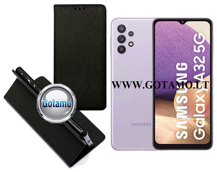 Re-Grid magnetinis dėklas Samsung Galaxy A32 5G juodos spalvos