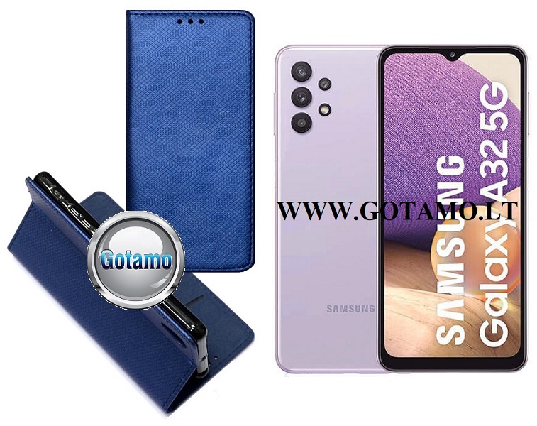 Re-Grid magnetinis dėklas Samsung Galaxy A32 5G mėlynos spalvos