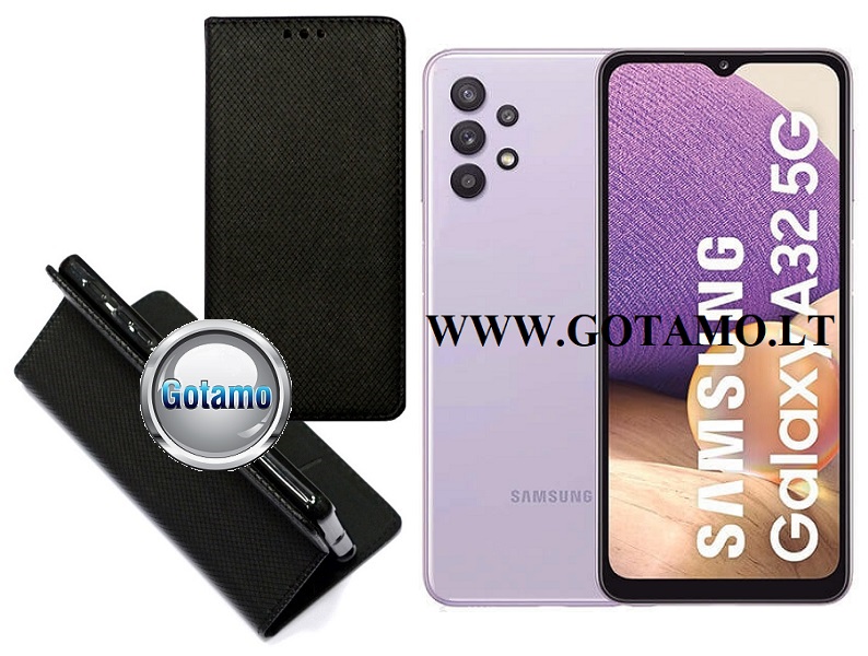 Re-Grid magnetinis dėklas Samsung Galaxy A32 juodos spalvos