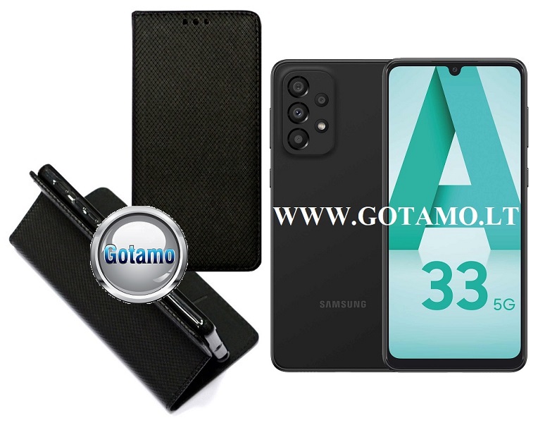 Re-Grid magnetinis dėklas Samsung Galaxy A33 5G juodos spalvos