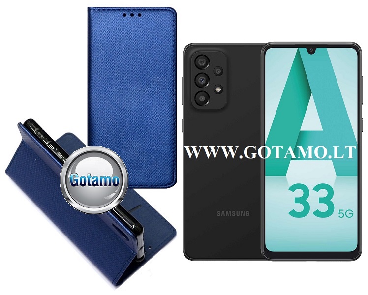 Re-Grid magnetinis dėklas Samsung Galaxy A33 5G mėlynos spalvos