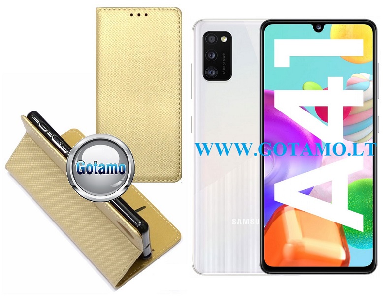 Re-Grid magnetinis dėklas Samsung Galaxy A41 aukso spalvos