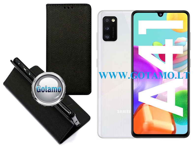 Re-Grid magnetinis dėklas Samsung Galaxy A41 juodos spalvos